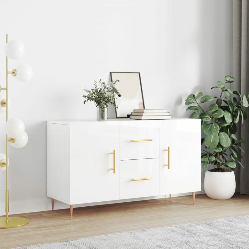 Vidaxl - Buffet blanc brillant 100x36x60 cm bois d'ingénierie