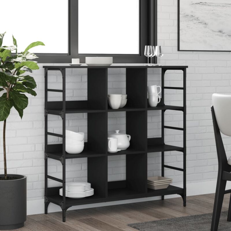 Vidaxl - Buffet noir 102x32x103,5 cm bois d'ingénierie