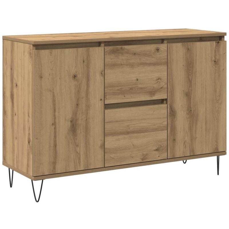 Vidaxl - Buffet chêne artisanal 104x35x70 cm bois d'ingénierie