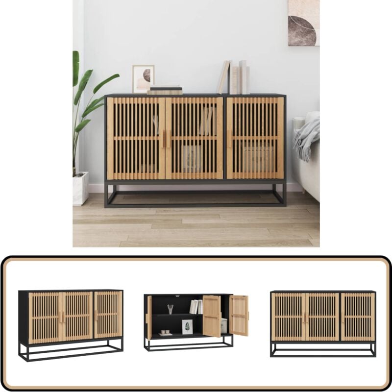 Vidaxl - Buffet noir 105x30x65 cm bois d'ingénierie - Buffet Noir - Armoire Rangement - Meuble Salon - Mobilier Intérieur - Commode