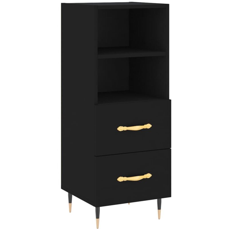 Vidaxl - Buffet Noir 34,5x34x90 cm Bois d'ingénierie