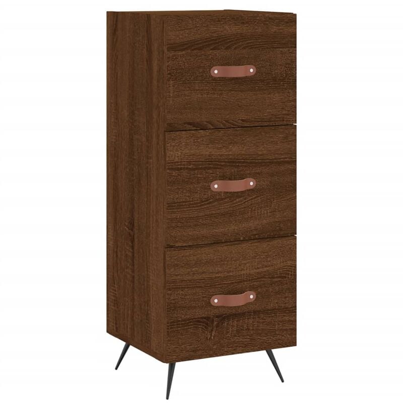 Vidaxl - Buffet Chêne marron 34,5x34x90 cm Bois d'ingénierie