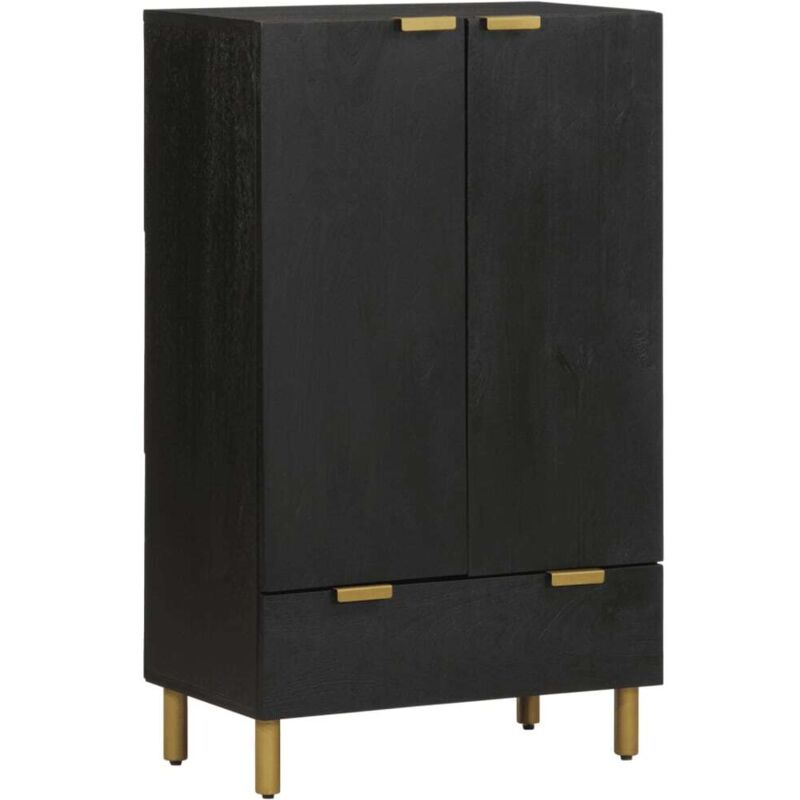 Buffet noir 60x33x100 cm bois d'ingénierie vidaXL