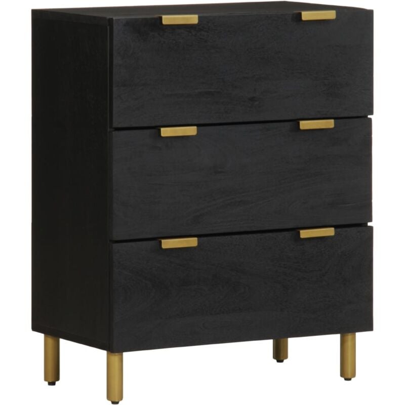 Vidaxl - Buffet noir 60x33x75 cm bois d'ingénierie