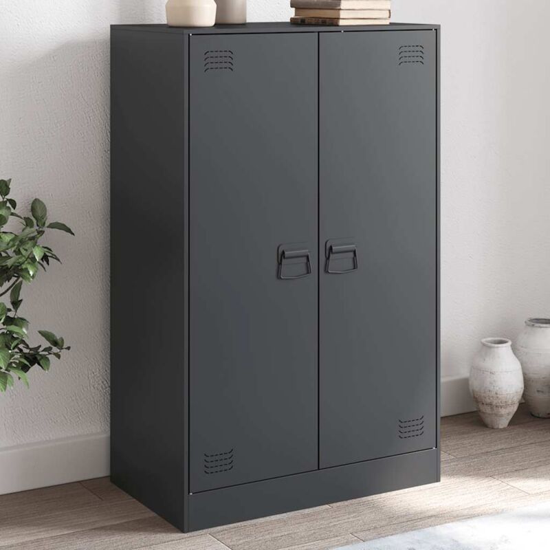 Vidaxl - Buffet anthracite 67x39x107 cm acier
