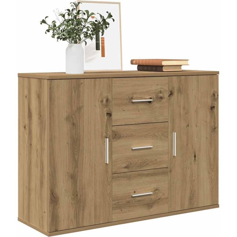 Vidaxl - Buffet chêne artisanal 90x29,5x65 cm bois d'ingénierie