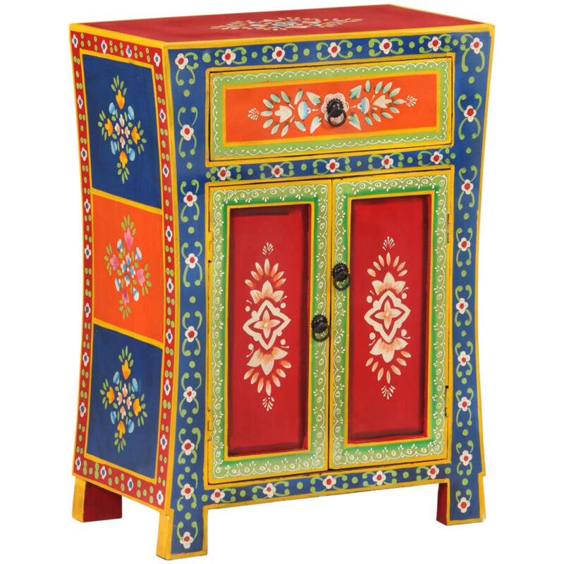 Vidaxl - Buffet peint à la main 54x30x74 cm bois massif de manguier