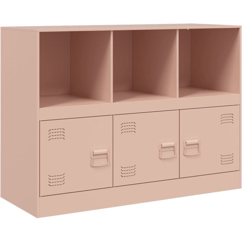 Vidaxl - Buffet rose 99x39x73 cm acier
