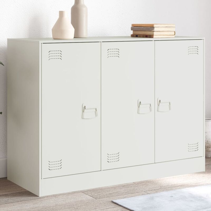 Buffet blanc 99x39x73 cm acier Vidaxl