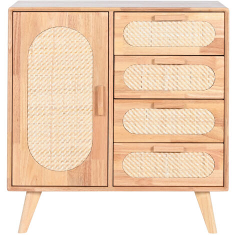 Buffet Rubberwood Ratan 73,5X35X78 Natural