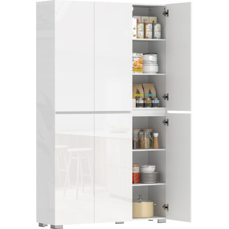 Buffet Salon  Meuble de Rangement Moderne MDF Blanc 120x34x200 cm