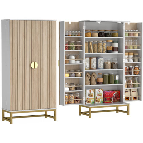 Buffet Salon  Meuble de Rangement Moderne Panneau de particules Blanc 58x29x119.5 cm