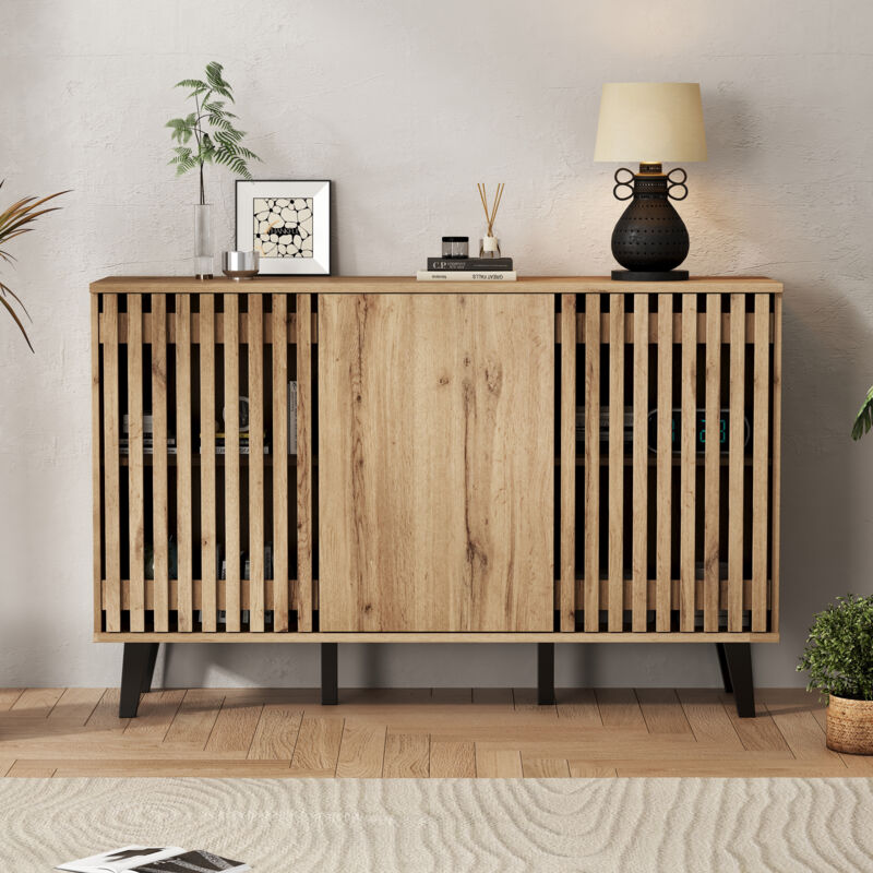 Buffet Salon Moderne avec 3 Portes et 6 Compartiments de