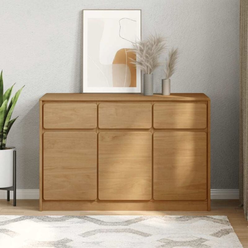 Vidaxl - Buffet sauda chêne 114x43x75,5 cm bois massif de pin