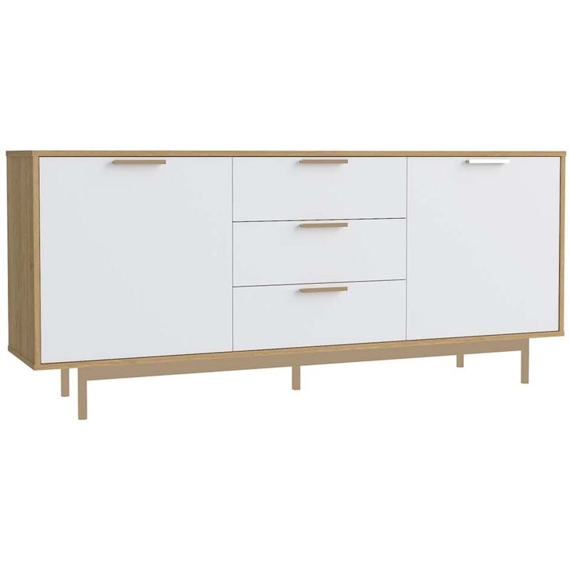 Fyn - Buffet scandinave blanc et bois