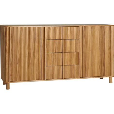 Buffet scandinave bois clair design nordique chaleureux - Bois naturel clair et marron
