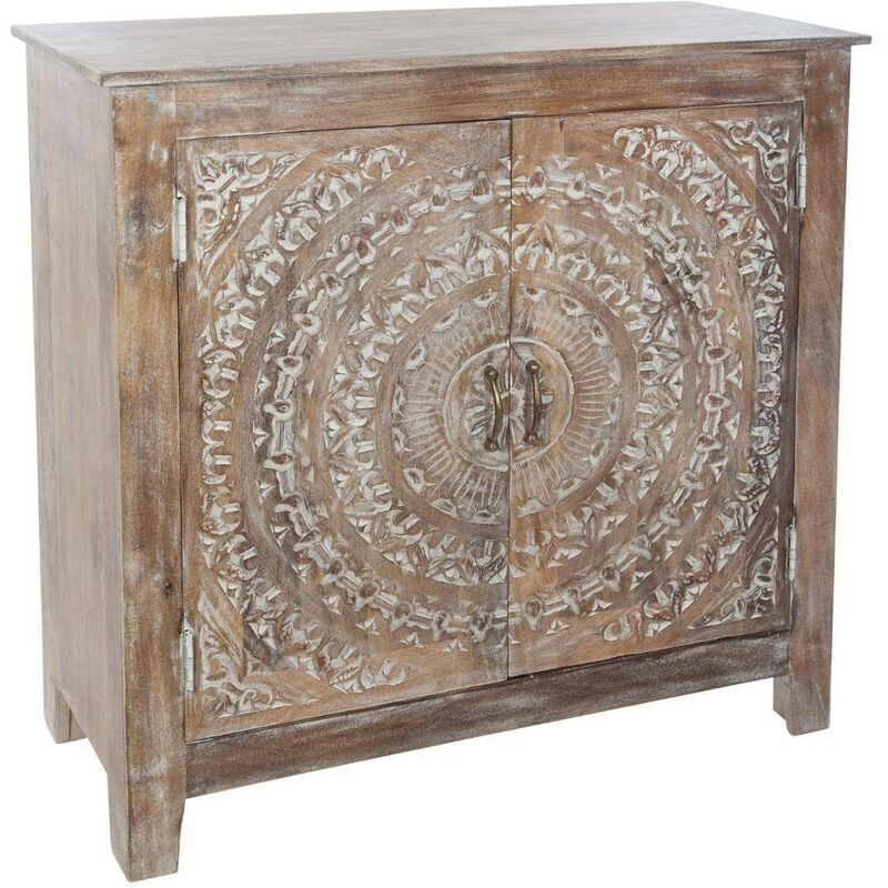 Buffet 2 portes Shirel manguier 90x90cm Atmosphera créateur d'intérieur