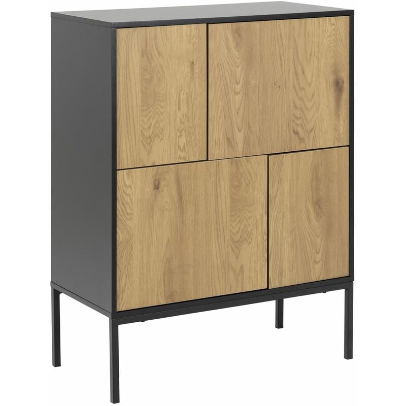 Buffet Sireine 4 portes en mdf et Métal