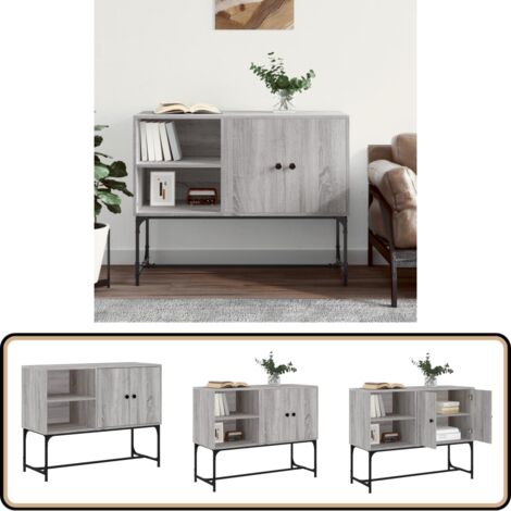 Buffet sonoma gris 100x40x79,5 cm bois d'ingénierie - Buffet Industriel - Meuble De Rangement - Armoire - Commode - Mobilier