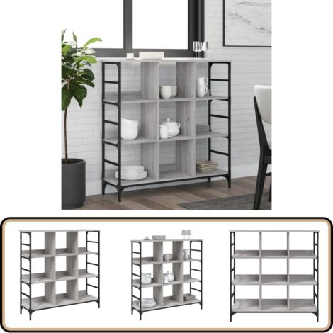 Buffet sonoma gris 102x32x103,5 cm bois d'ingénierie - Buffet - Commode - Rangement - Mobilier - Salon
