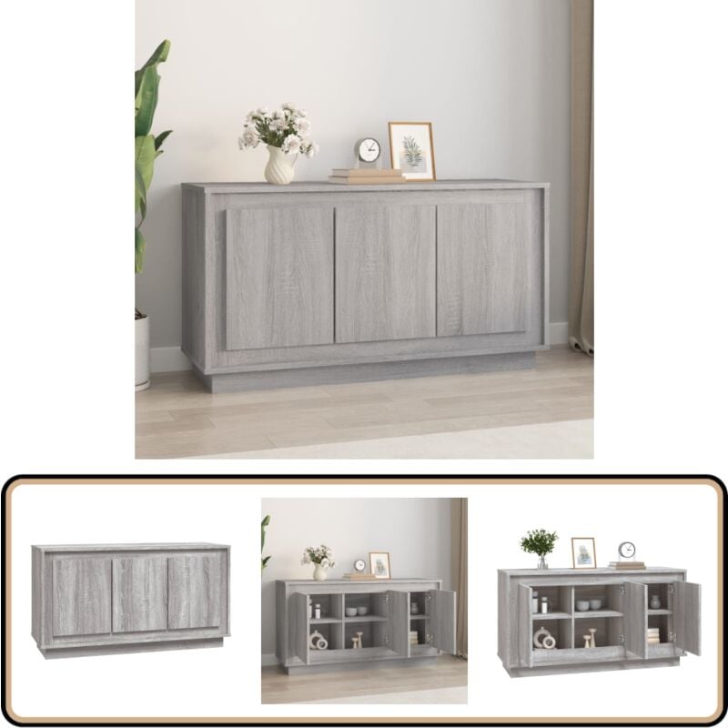 Vidaxl - Buffet sonoma gris 102x35x55 cm bois d'ingénierie - Buffet - Commode - Rangement - Mobilier - Salon