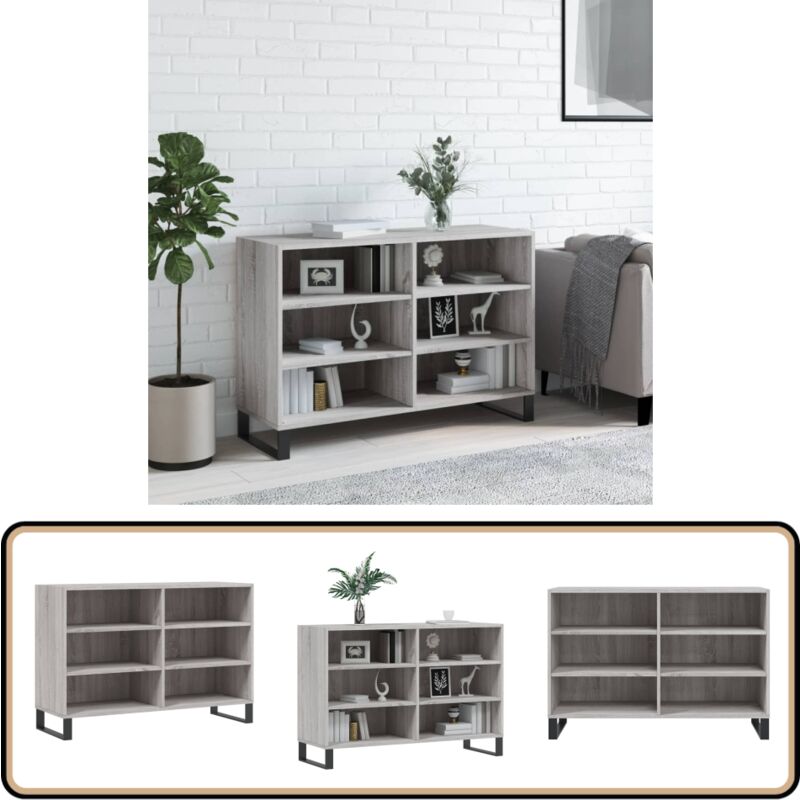 Vidaxl - Buffet sonoma gris 103,5x35x70 cm bois d'ingénierie - Buffet Design Moderne - Buffet Rangement Cuisine - Armoire Murale - Meuble Tv - Commode