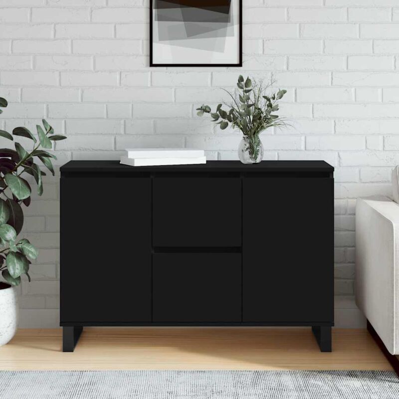 Vidaxl - Buffet noir 104x35x70 cm bois d'ingénierie