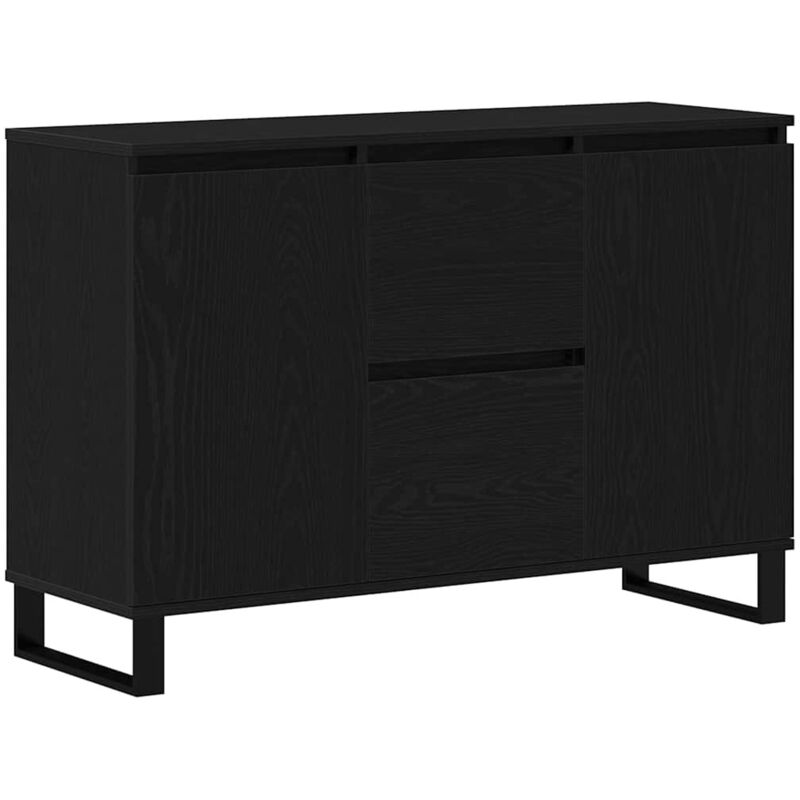 Buffet Chêne Noir 104x35x70 cm Bois reconstitué Vidaxl