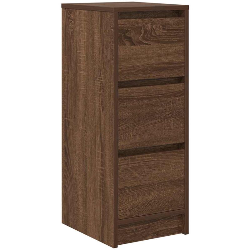 Vidaxl - Buffet chêne marron 29,5x34x76 cm bois d'ingénierie