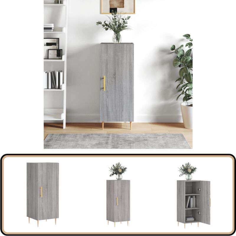 Vidaxl - Buffet Sonoma gris 34,5x34x90 cm Bois d'ingénierie - Buffet Moderne - Meuble Rangement - Commode - Meuble Salon - Décoration Intérieure