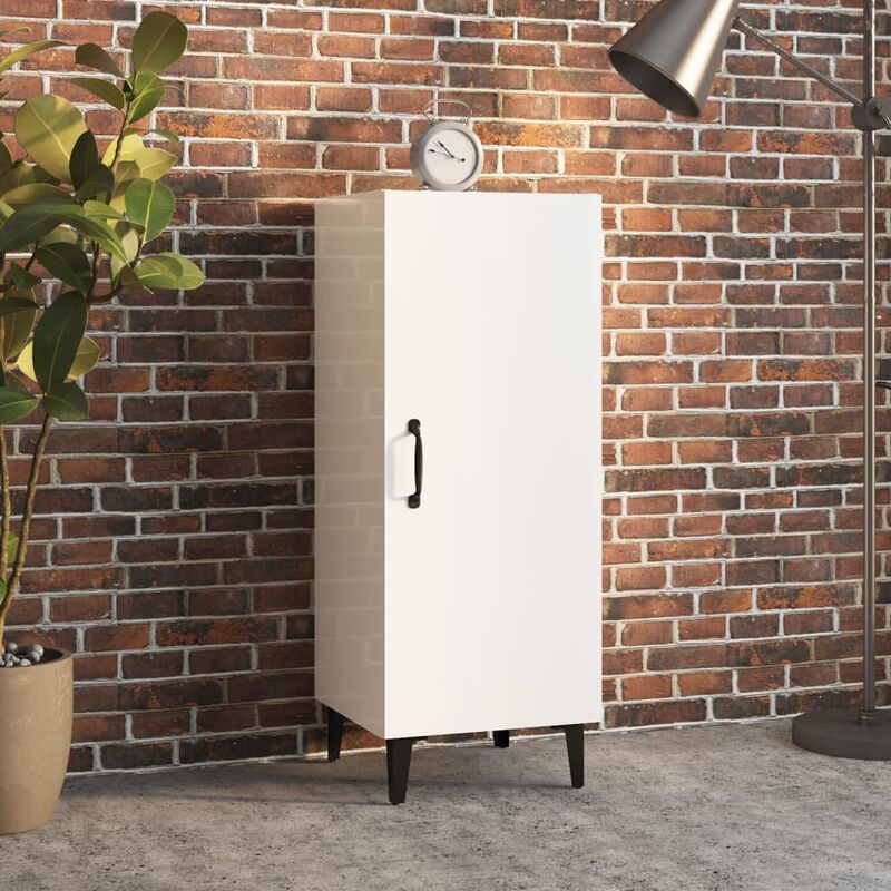 Vidaxl - Buffet Blanc brillant 34,5x34x90 cm Bois d'ingénierie