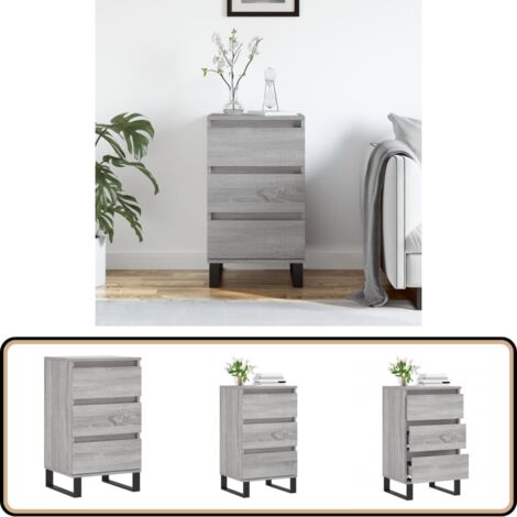 Buffet sonoma gris 40x35x70 cm bois d'ingénierie - Buffet - Armoire - Meuble De Rangement - Mobilier - Design Moderne