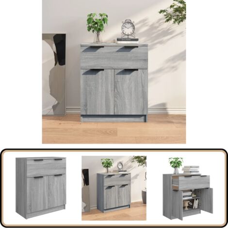 Buffet Sonoma gris 60x30x70 cm Bois d'ingénierie - Buffet - Armoire - Meuble De Rangement - Mobilier Moderne - Bois D'ingénierie
