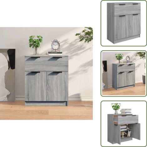 Buffet Sonoma gris 60x30x70 cm Bois d'ingénierie - Buffet - Armoire - Meuble De Rangement - Mobilier Moderne - Bois D'ingénierie