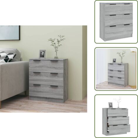 Buffet Sonoma gris 60x30x70 cm Bois d'ingénierie - Buffet - Meuble De Rangement - Commode - Mobilier - Design Intemporel