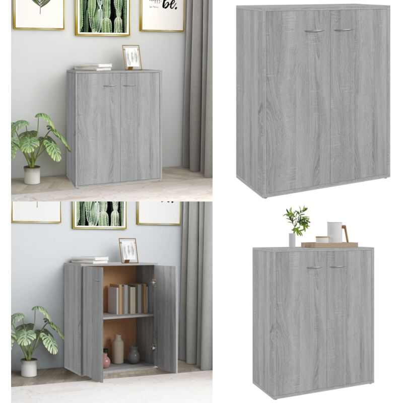 Vidaxl - Buffet Sonoma gris 60x30x75 cm Bois d'ingénierie - Buffet Design Minimaliste - Meuble Rangement Intérieur - Buffet Gris - Buffet Salon