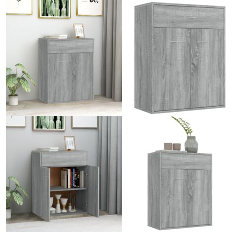 Buffet Sonoma gris 60x30x75 cm Bois d'ingénierie - Buffet - Meuble De Rangement - Armoire - Commode - Salon - Home & Living