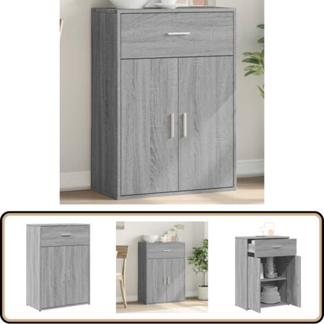 Buffet sonoma gris 60x30x84 cm bois d'ingénierie - Buffet - Commode - Armoire - Rangement - Salon