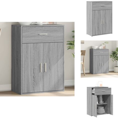 Buffet sonoma gris 60x30x84 cm bois d'ingénierie - Buffet - Commode - Armoire - Rangement - Salon