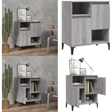 Buffet Sonoma gris 60x35x70 cm Bois d'ingénierie - Buffet - Armoire - Meuble De Rangement - Mobilier - Salon - Home & Living