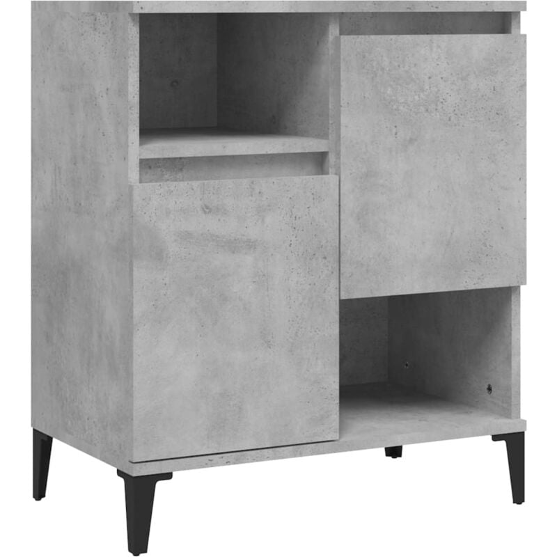 Vidaxl - Buffet Gris béton 60x35x70 cm Bois d'ingénierie