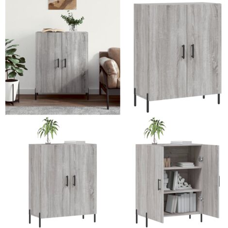 Buffet sonoma gris 69,5x34x90 cm bois d'ingénierie - Buffet - Armoire - Meuble De Rangement - Mobilier - Design Classique - Home & Living