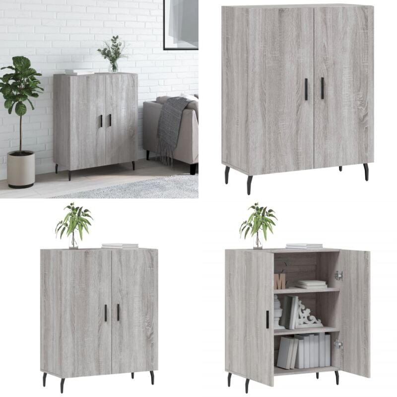 Vidaxl - Buffet sonoma gris 69,5x34x90 cm bois d'ingénierie - Buffet Design - Armoire Moderne - Meuble Salle à Manger - Rangement Cuisine - Étagère