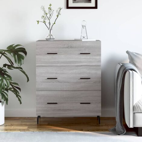 Buffet sonoma gris 69,5x34x90 cm bois d'ingénierie - The Living Store