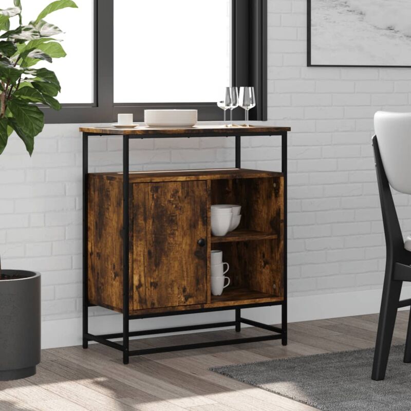 Vidaxl - Buffet chêne fumé 69x35x80 cm bois d'ingénierie