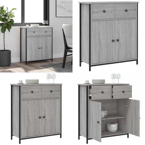 Buffet sonoma gris 70x30x80 cm bois d'ingénierie - Buffet - Commode - Rangement - Mobilier - Salon - Home & Living