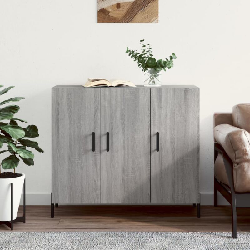 Vidaxl - Buffet sonoma gris 90x34x80 cm bois d'ingénierie