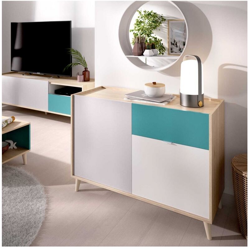 Befara - buffet style retro 2 portes 1 tiroir pop