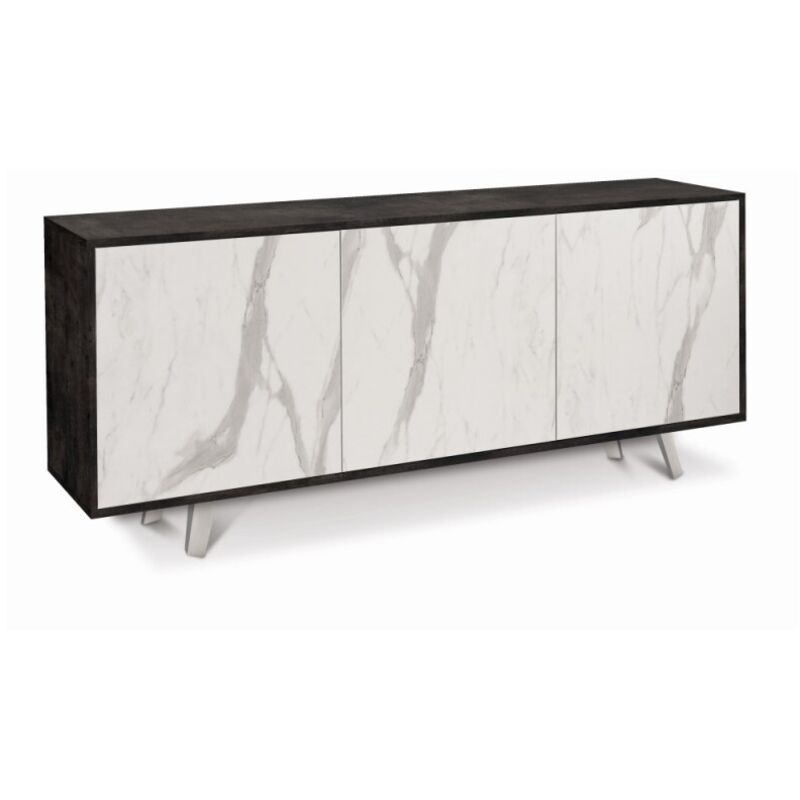 Sarmog - Buffet à trois portes Marbre Nero Ossido 177x41x h74 cm Sarmog - Buffet à trois portes Marbre Nero Ossido 177x41x h74 cm