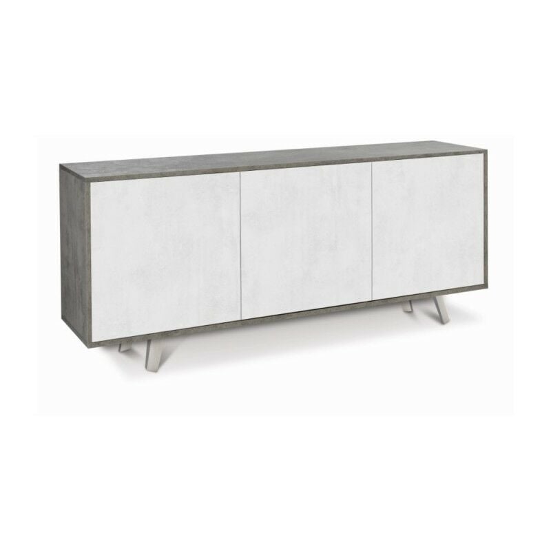 Sarmog - Buffet avec trois portes Cemento Bianco Ossido 177x41x h74 cm